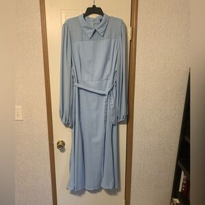 SHEIN CURVE. Blue dress with belt. Size 4X.